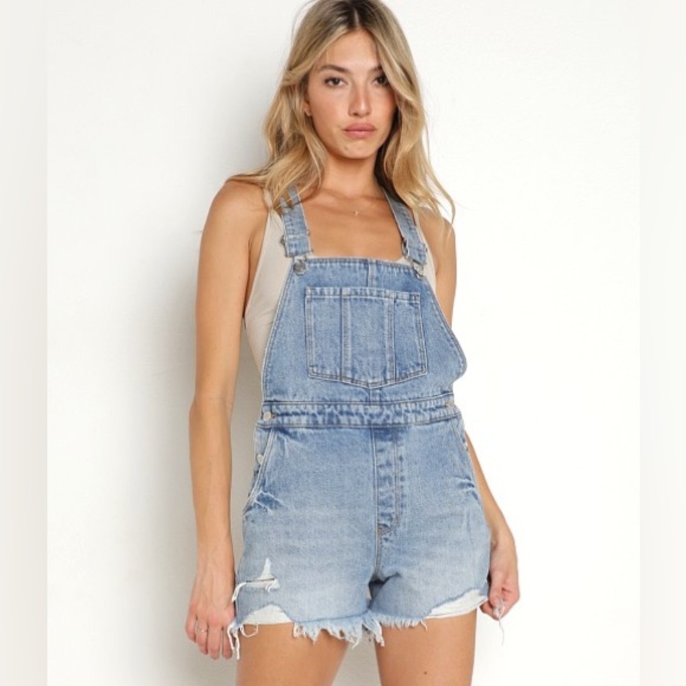 ROLLA'S Blue Denim Overall shorts, 26